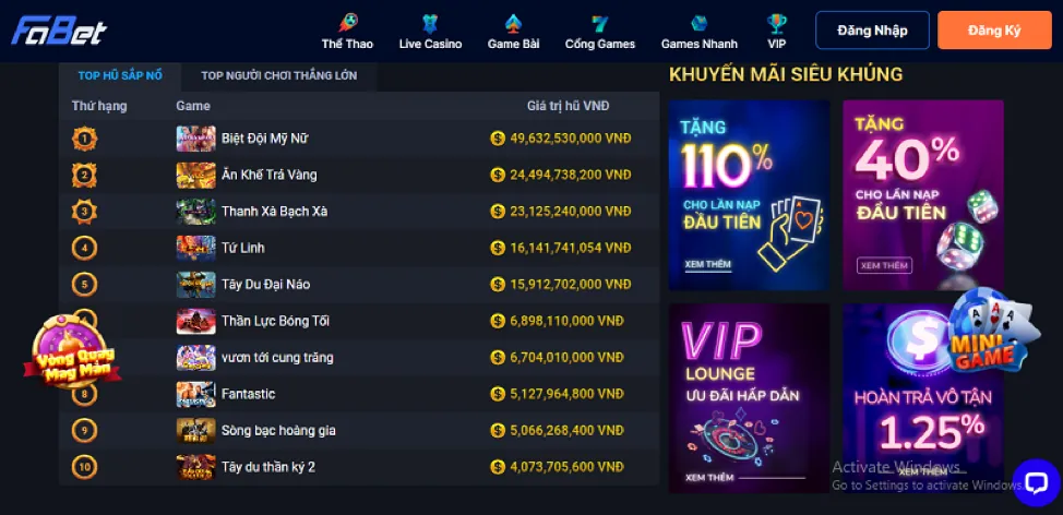 Đa dạng trò chơi cá cược tại Kubet888